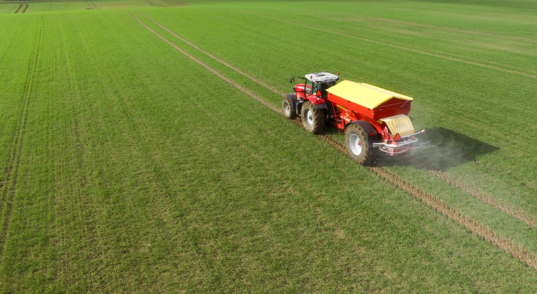 Tractor on a farmer field 